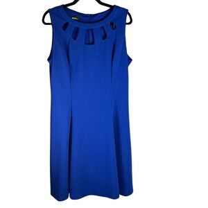 ALYX‎ Dress Women's Size 16 Blue Sleeveless Party Cocktail Career Cutout